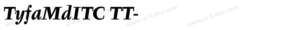 TyfaMdITC TT字体转换